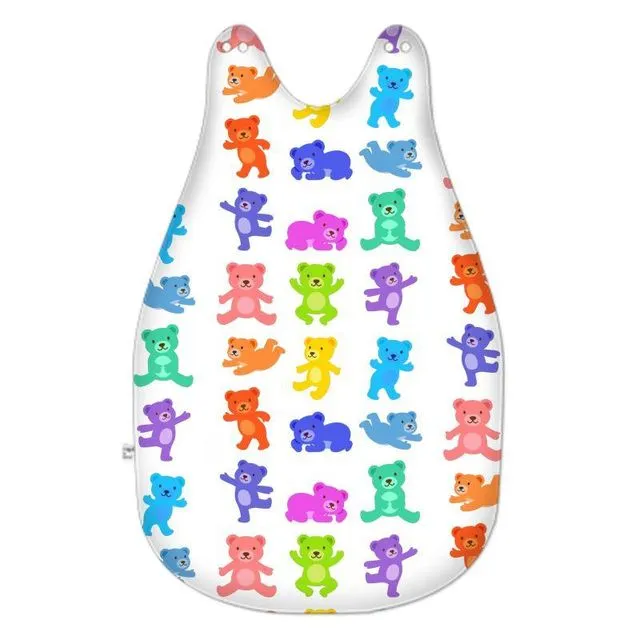 Cute multicoloured teddy bear pattern baby sleeping bag