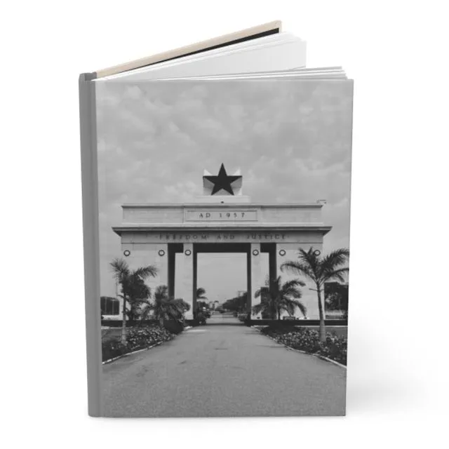A5 Journal Notebook - Nkrumah's Legacy, Mono | Lined, Hardback Matte, Gift, African