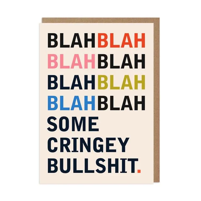 Cringey Funny Multi Occasion Greeting Card Pack of 6