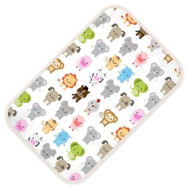 Cute animals baby changing mat