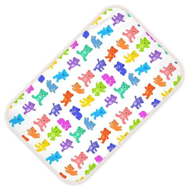 Cute colourful Teddy Bear Pattern Baby Changing Mat