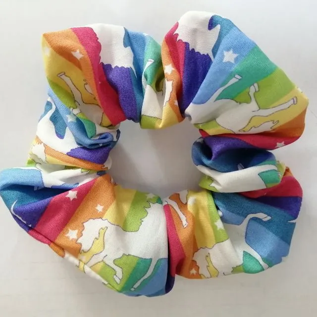 Rainbow Unicorn Scrunchie