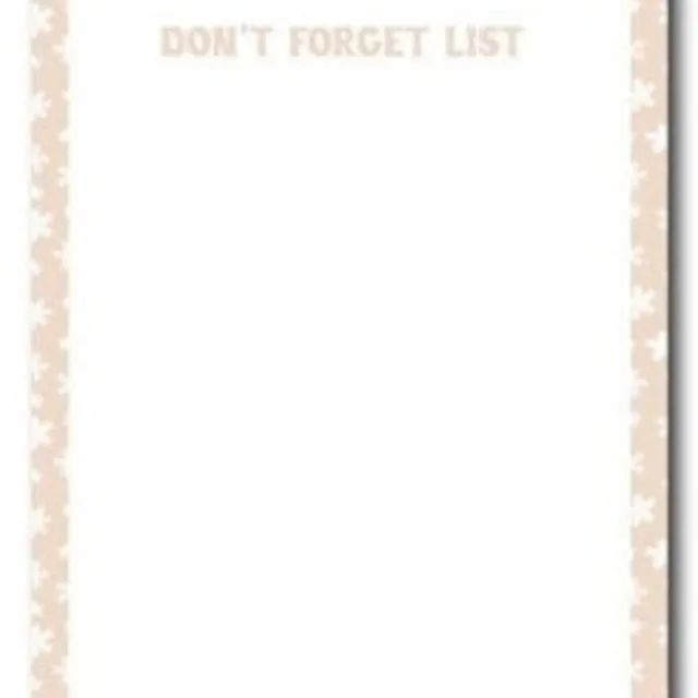 Don't Forget List Notepad - Pack of 5