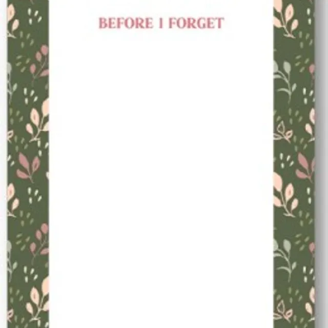 Before I Forget Notepad - Pack of 5