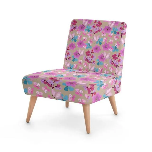 Pink Floral pattern Occasional Chair