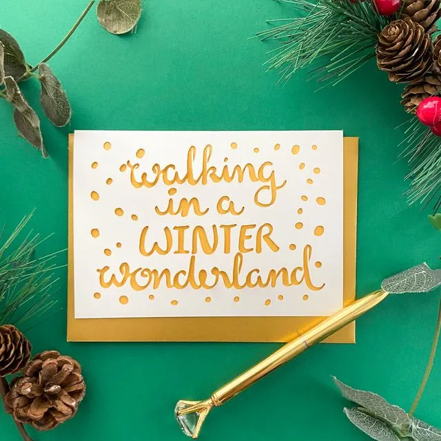 Winter wonderland Christmas card, Christmas holiday card