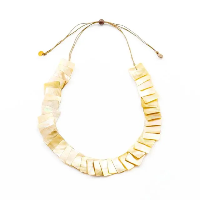 Necklace - Mother-of-Pearl Playa, Nude Brown