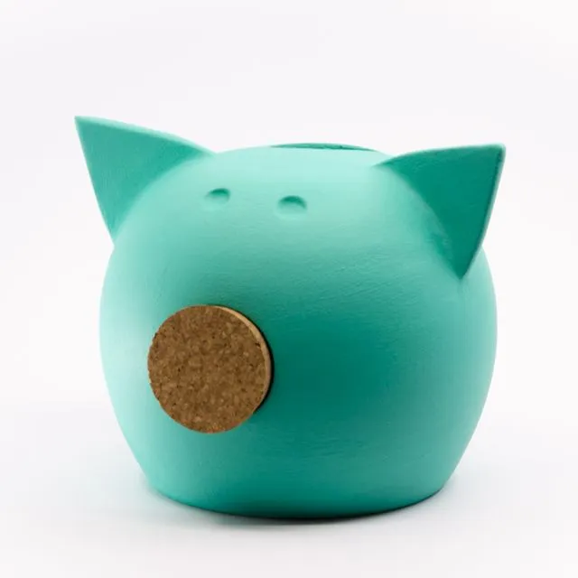 Chalk Collection Medium AI Aqua Piggy Bank
