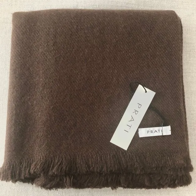 Cashmere scarf 2 ply 70 x 200 chocolate brown