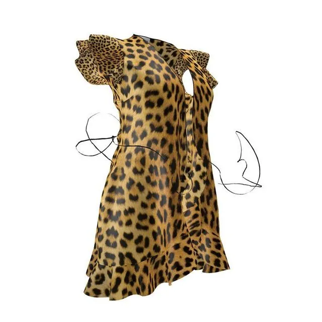 Leopard pattern Tea dress