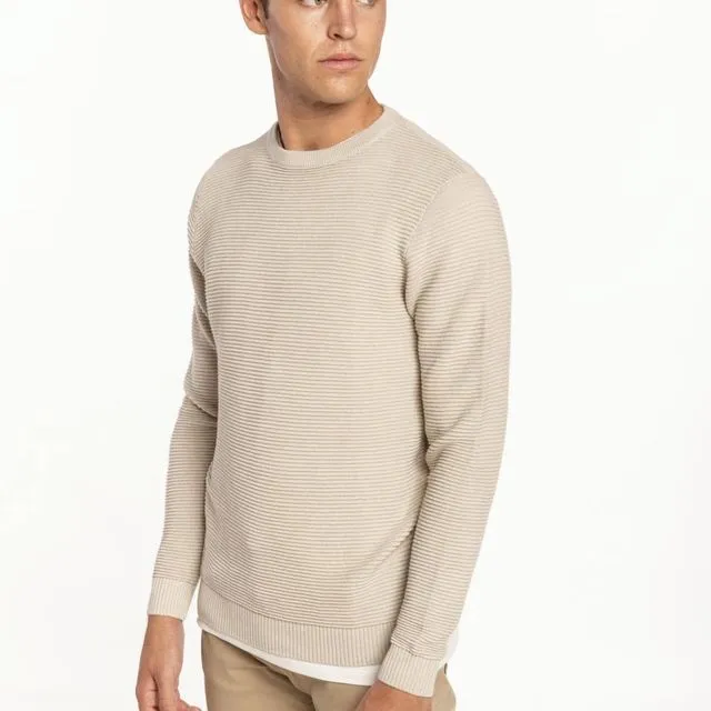 Horizontal Structure Sweater - Gray