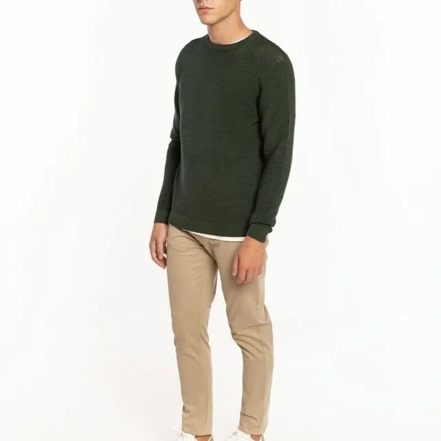 Horizontal Structure Sweater - Green