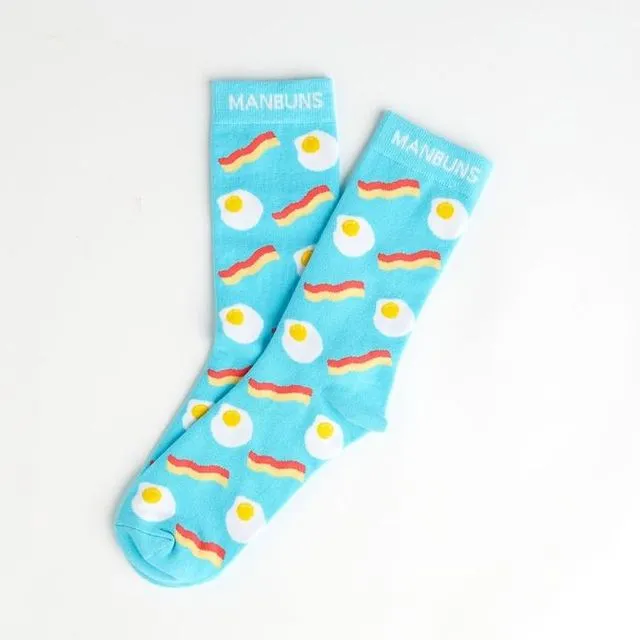 BACON AND EGGS UNISEX CREW SOCKS - PACK OF 5