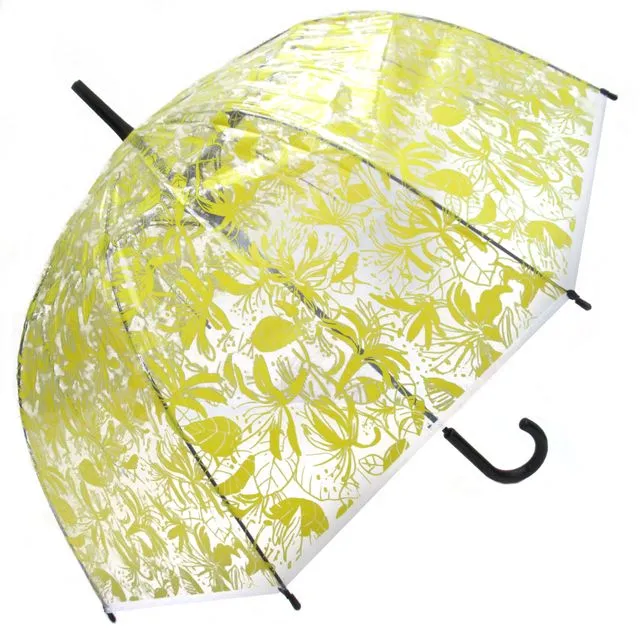 Umbrella - Honeysuckle Yellow Transparent Clear, Wind Resilient