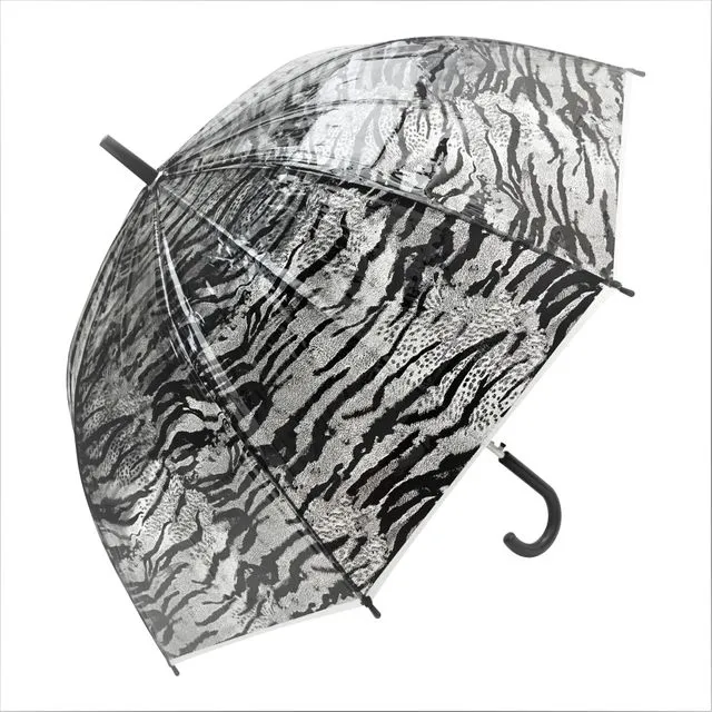 Umbrella - Tiger Wild Transparent Straight Wind Resilient
