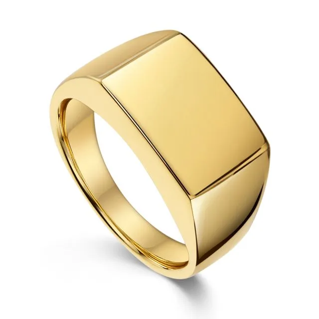 Chunky Signet Ring in 18ct Gold Vermeil