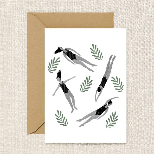 Wild Swimmers Greeting Card