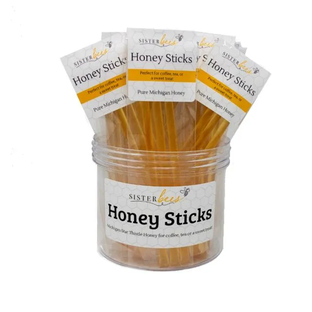 Honey Sticks with Display Jar