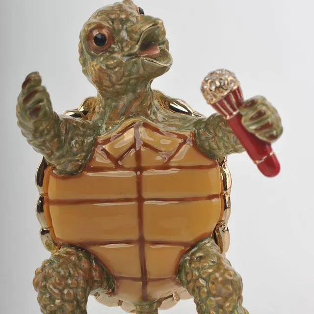 Turtle Singing with a Microphone