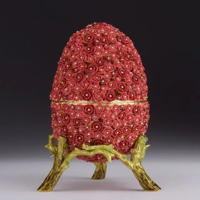Red Flowers Faberge Egg