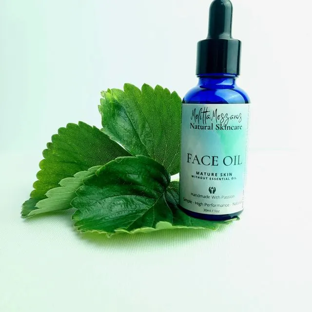 100% Natural Face Oil for Mature Skin w/o essential oil 30ml