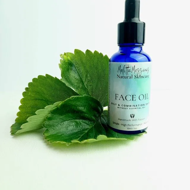 100% Natural Face Oil for Oily and Combination Skin w/o essential oil 30ml
