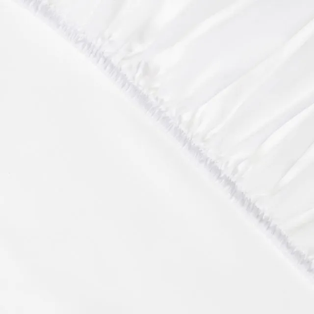 Eucalyptus Silk Fitted Sheet - White