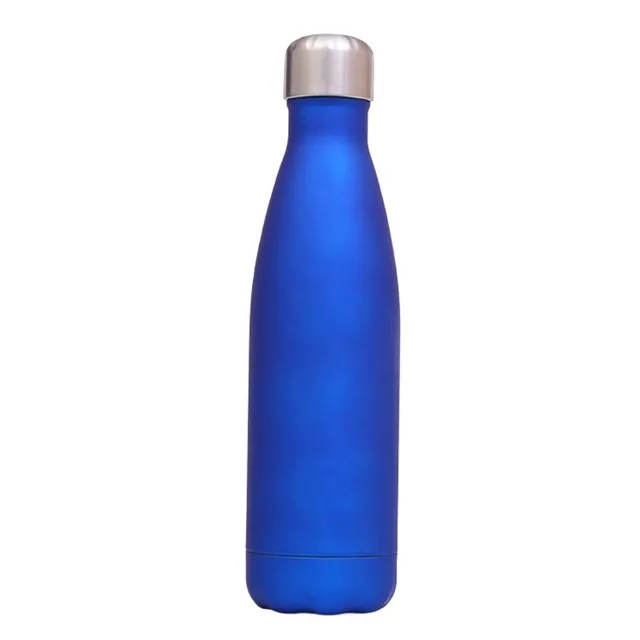 Stainless steel insulated blue bottle
