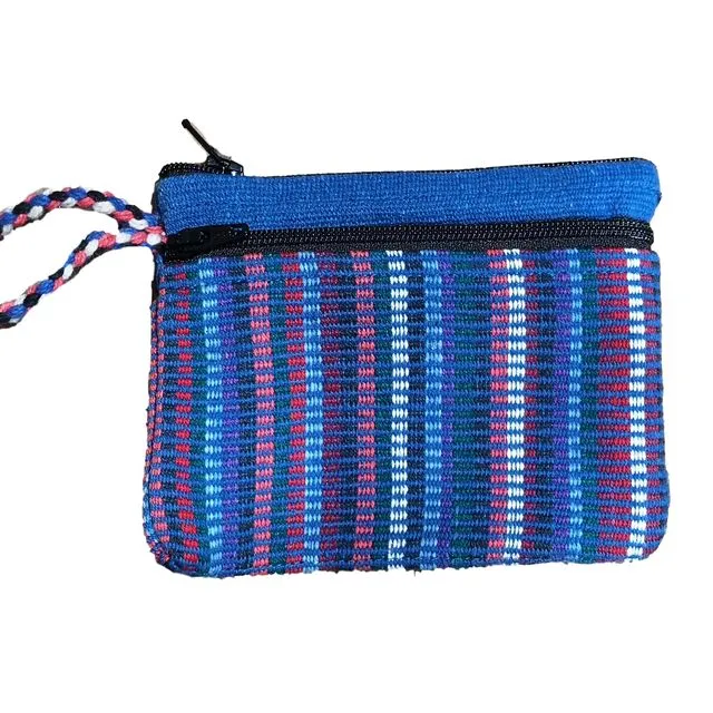 Rectangle Coin and Key Purse Blue