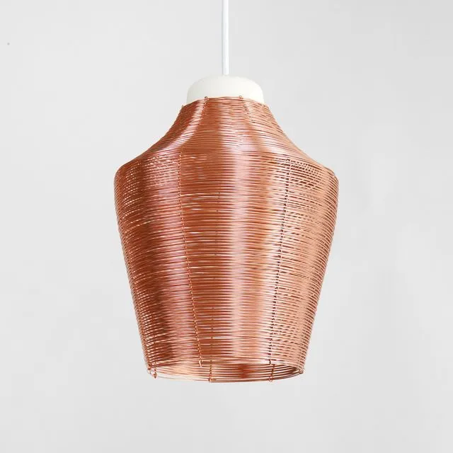 Copper Braided Pendant Lamp – Tall