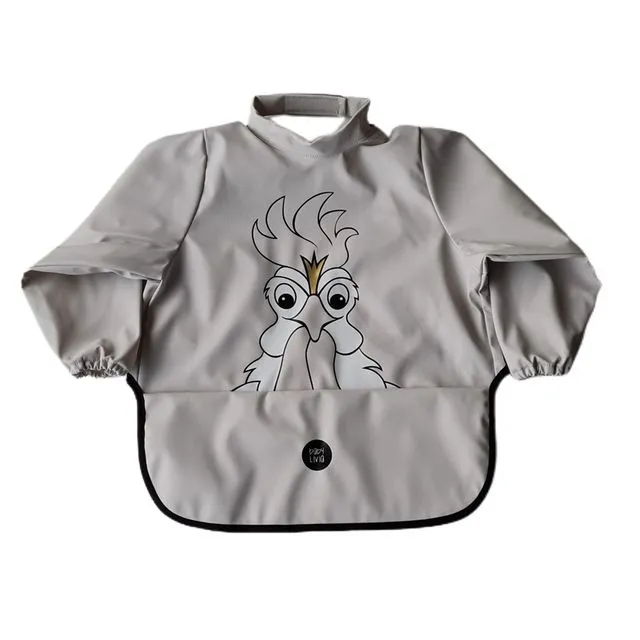 LONG SLEEVE BIB - HANS THE ROOSTER RAINY DAY