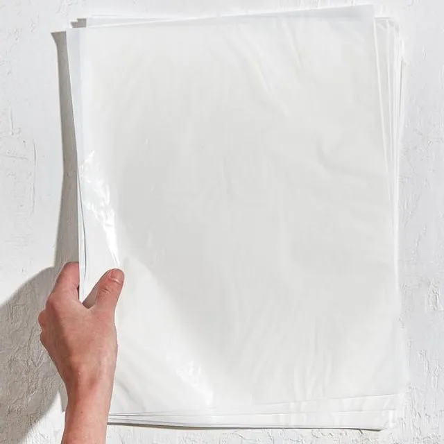 White Cellophane Sheets 11" x 14"