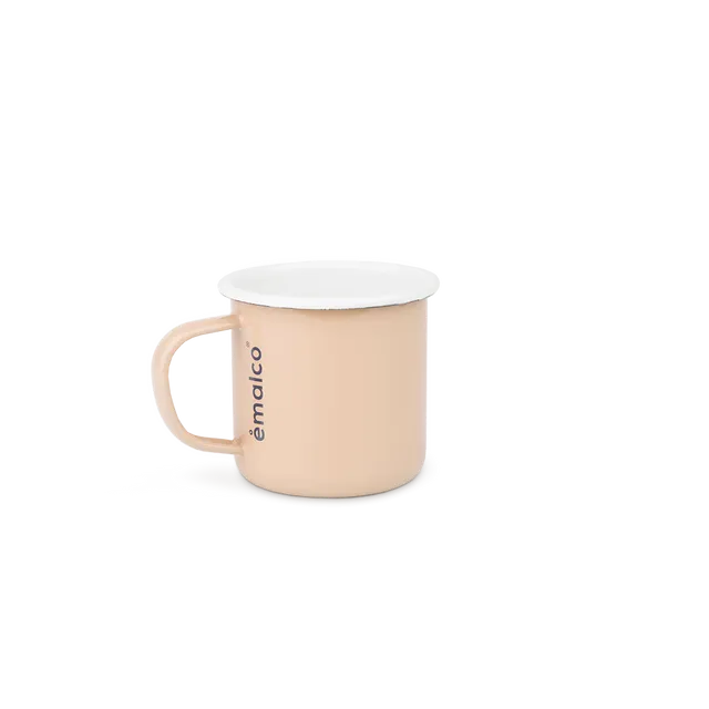 Beige Enamel Coffee Mug | Barbeque