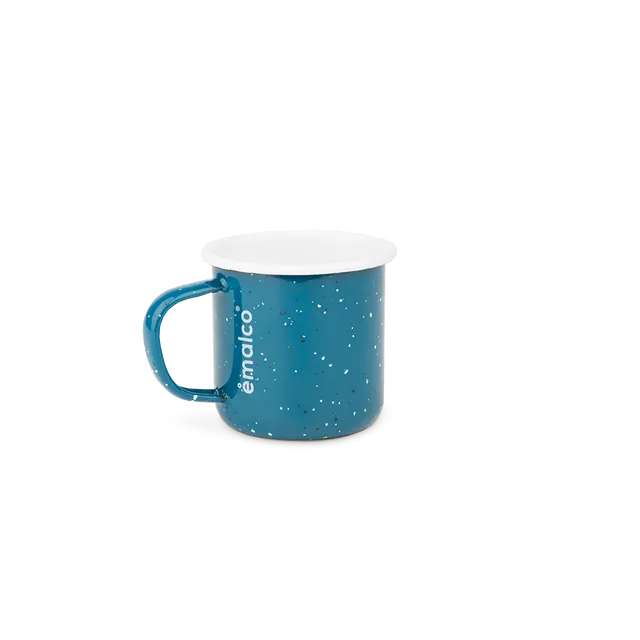 Blue Speckled Enamel Coffee Mug | Barbeque