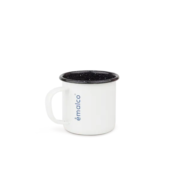 White Enamel Coffee Mug | Barbeque