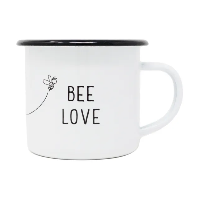 12oz Enamel Bee Love Mug