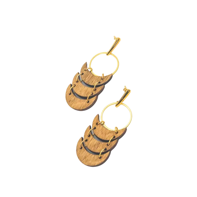 Lunar Wood Earrings - MOONLINK