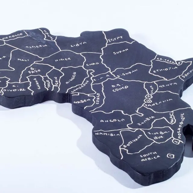 Wooden Africa Map
