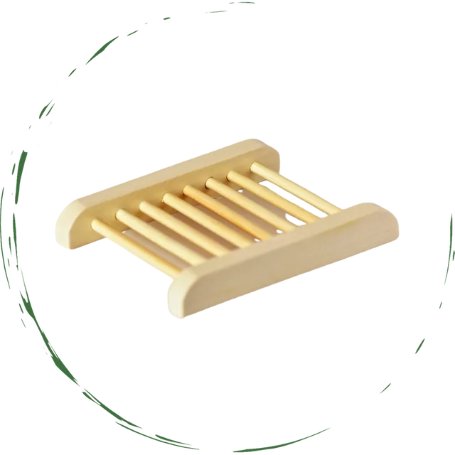 Natural Bamboo Soap Bar Dish. Eco-Friendly