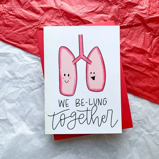 Cute Handmade Love Card for Soulmate Belong Together by stonedonut design