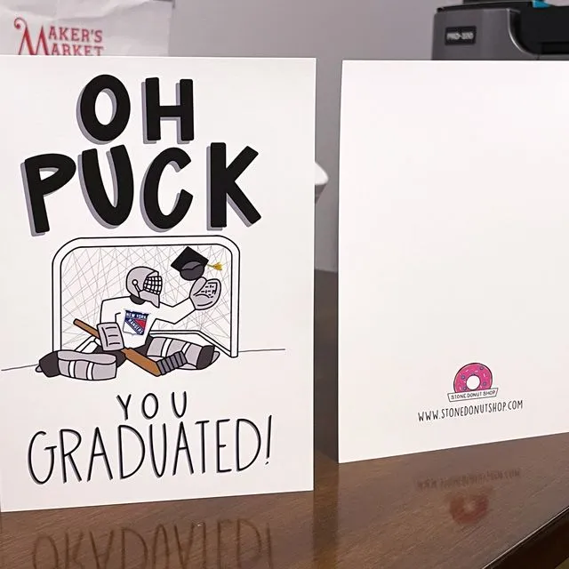 NHL Hockey Graduation Card by stonedonut design