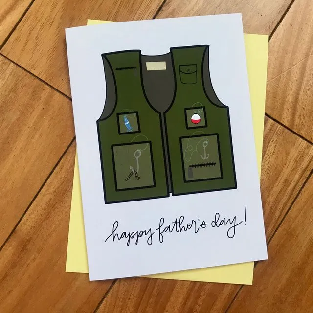 Father's Day Handmade Fisherman Card by stonedonut design