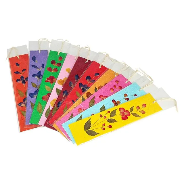 Vie Naturals Colourful Flower Mulberry Bookmarks