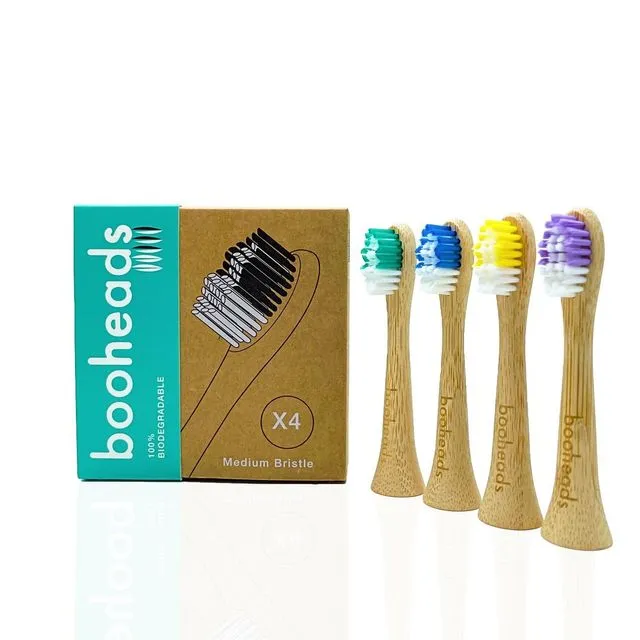 Bundle of 16 booheads Soniboo - (4PK each) - Bamboo Electric Toothbrush Heads | Biodegradable Eco-Friendly Sustainable