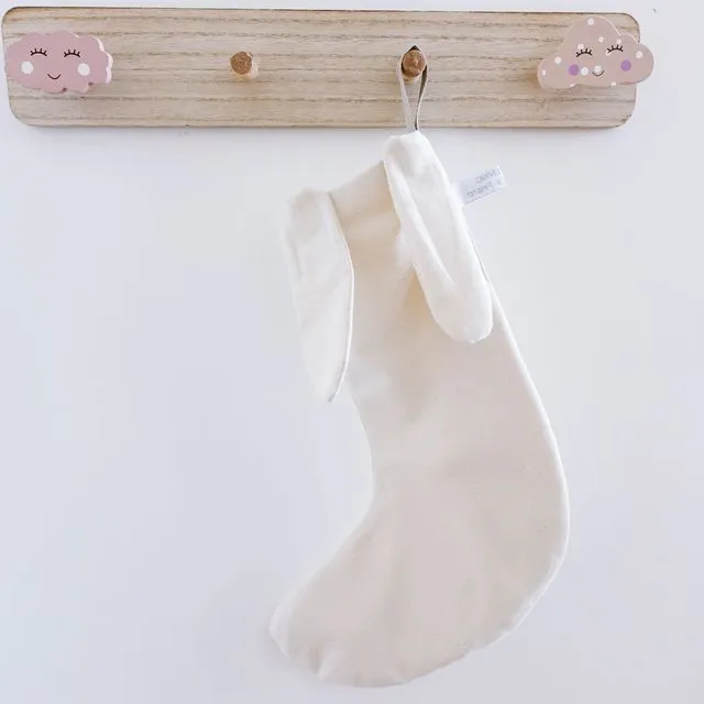 Christmas Stocking Bunny Recycled cotton