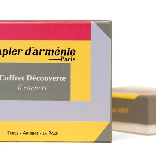 Papier d'Armenie Discovery Boxed Set 2 x ARMÉNIE, 2 x ROSE & 2 x TRADITION French Incense Booklets Active