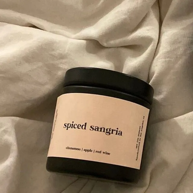 Spiced Sangria Candle - Cinnamon, Apple, Red Wine - 1lb