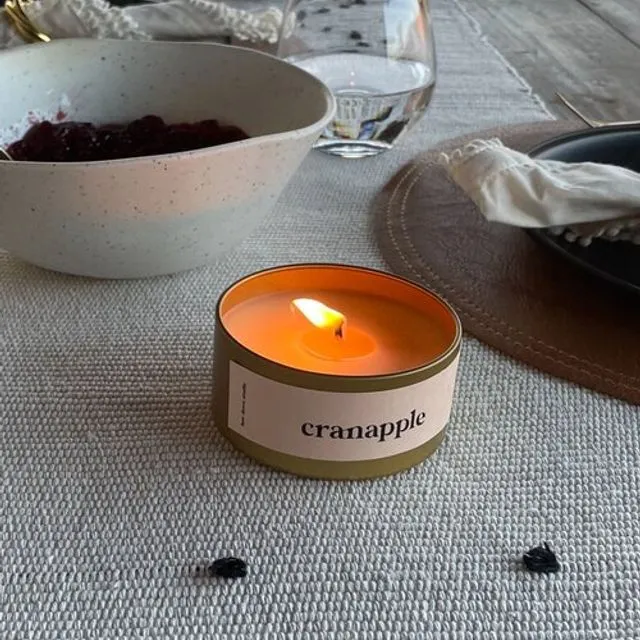 Cranapple Travel Candle - Apple, Cranberry, Orange - 10oz