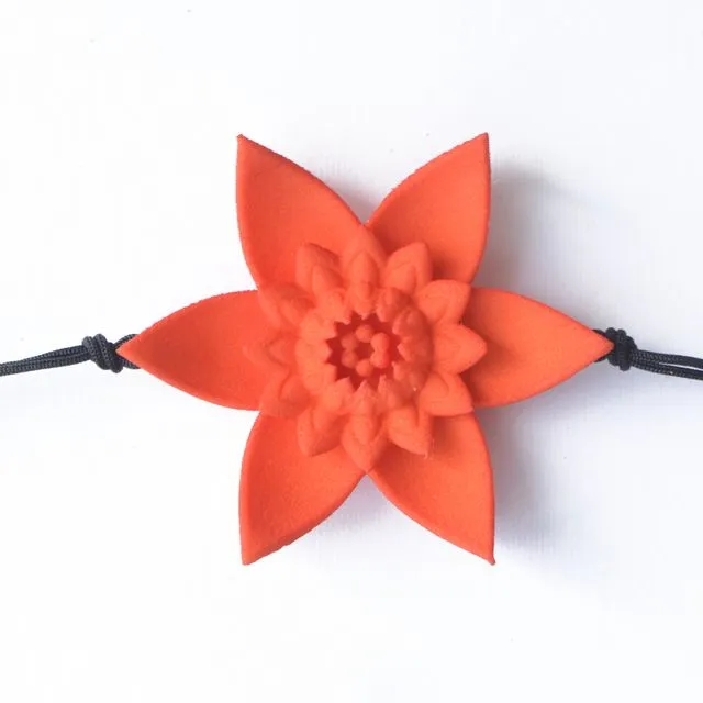 Flower Bracelet - Dahlia (Tangerine)