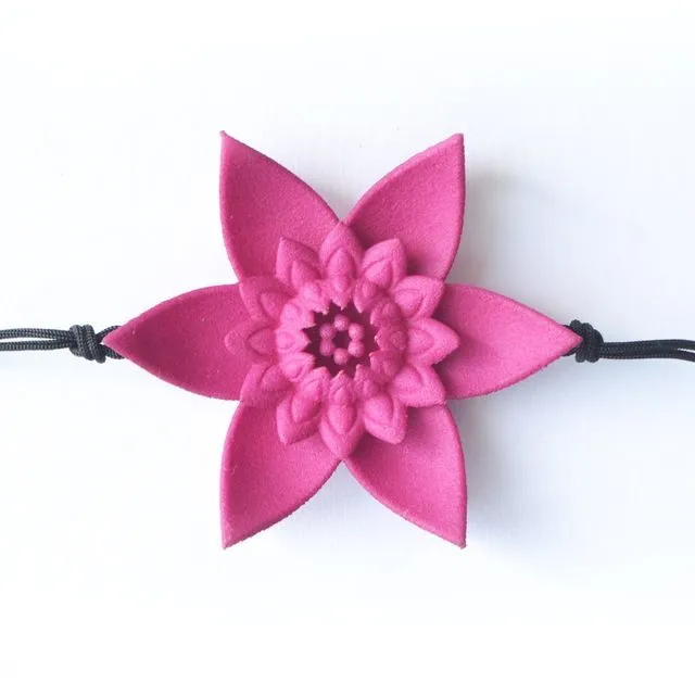 Flower Bracelet - Dahlia (Fuchsia)